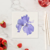 Serviette En Papier Gros Iris Violet (En situation)