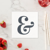 Serviette En Papier Gros Monogramme Moderne Simple (En situation)