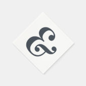 Serviette En Papier Gros Monogramme Moderne Simple (Coin)