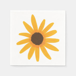 Serviette En Papier Gros papier de tournesol jaune gras