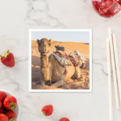 Serviette En Papier Gros plan sur Camel dans le désert d'Oman (En situation)