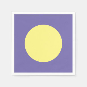 Serviette En Papier Gros point jaune