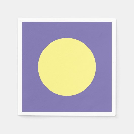 Serviette En Papier Gros point jaune (Devant)