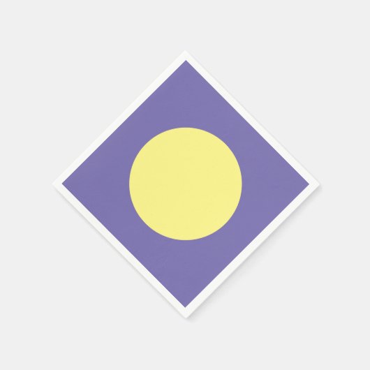 Serviette En Papier Gros point jaune (Coin)