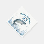 Serviette En Papier Gros Poisson Dans L'Eau 95e Anniversaire
