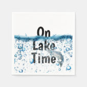 Serviette En Papier gros poisson dans l'eau avec bulles (Devant)