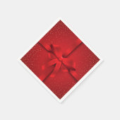 Serviette En Papier Gros Red Bow Noël cadeau de Noël (Coin)