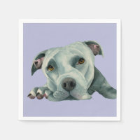 Gros Tête - Pit Bull Dog Aquarelle Peinture