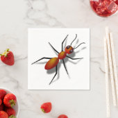 Serviette En Papier Grosse fourmi rouge (En situation)