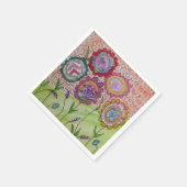 Serviette En Papier Grosse Naples à fleurs (Coin)