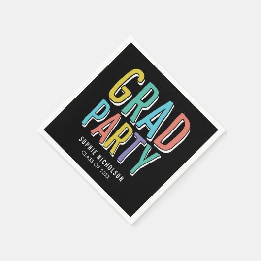 Serviette En Papier Grosse nouvelle ÉDITABLE COULEUR Graduation servie (Coin)