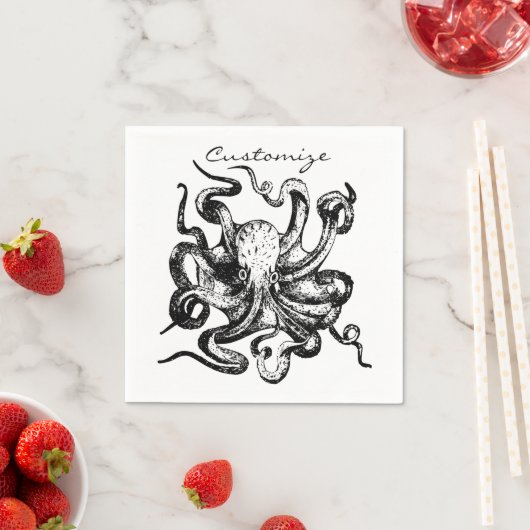 Serviette En Papier Grosse pieuvre Thunder_Cove (En situation)