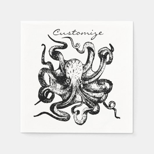 Serviette En Papier Grosse pieuvre Thunder_Cove (Devant)