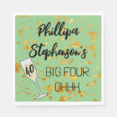 Serviette En Papier Grosses serviettes d'anniversaire 40 et Fabuleux ! (Devant)