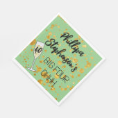 Serviette En Papier Grosses serviettes d'anniversaire 40 et Fabuleux ! (Coin)