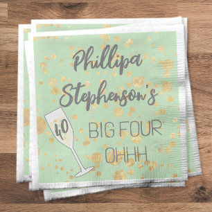 Serviette En Papier Grosses serviettes d'anniversaire 40 et Fabuleux !