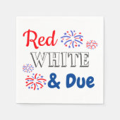 Serviette En Papier Grossesse rouge blanche et due (Devant)