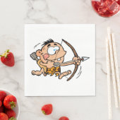 Serviette En Papier Grotte Garçon Avec Bow Et Flèche (En situation)
