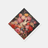 Serviette En Papier Grotte Vintage en gros fleurs (Coin)
