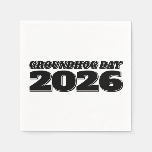 Serviette En Papier Groundhog Day 2026 (Devant)