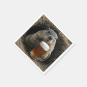 Serviette En Papier Groundhog With Mug of Beer (Coin)