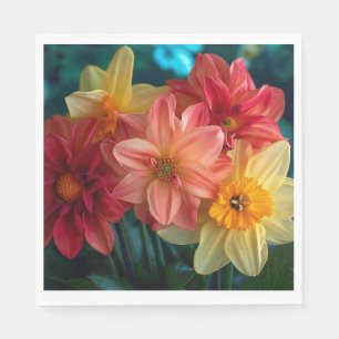 Serviette En Papier Groupe de Dahlias