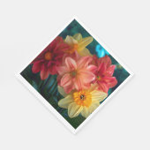 Serviette En Papier Groupe de Dahlias (Coin)