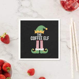 Serviette En Papier Groupe de jumelage famille elfe café Noël
