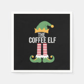 Serviette En Papier Groupe de jumelage famille elfe café Noël (Devant)