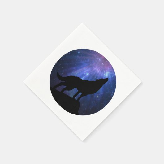 Serviette En Papier Groupe de papier Wolf céleste (Coin)