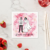 SERVIETTE EN PAPIER GROUPE ET BRIDE (En situation)