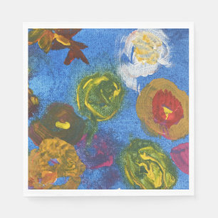 Serviette En Papier Groupe impressionniste de fleurs