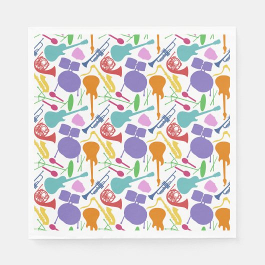 Serviette En Papier Groupe Rock And Roll (Devant)