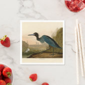 Serviette En Papier Grue Bleue Heron Audubon Peinture (En situation)