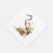 Serviette En Papier Grue errante (Coin)
