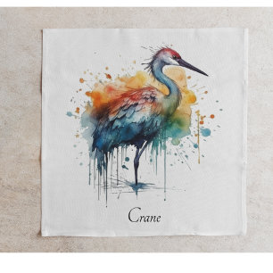 Serviette En Papier Grue gracieuse : Aquarelle, coutume