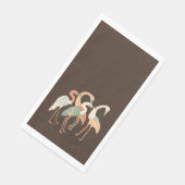Serviette En Papier Grues d'art pop couleur neutre (Coin)