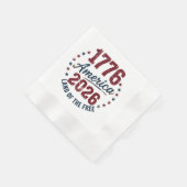 Serviette En Papier Grunge America 1776 - 2026 Land of the Free  (Coin)