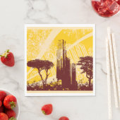 Serviette En Papier Grunge City (En situation)
