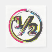 Serviette En Papier Grunge demi-symbole serviettes (Devant)