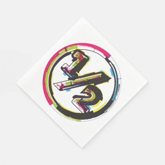 Serviette En Papier Grunge demi-symbole serviettes (Coin)