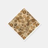 Serviette En Papier Grunge Rustic Steampunk Horloge (4) (Coin)