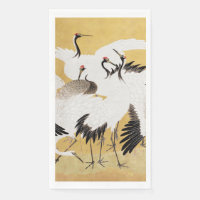 Grupe de grues japonaises Vintage Oiseau Riche Cla