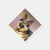 Serviette En Papier GSD noir et tan (Coin)