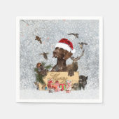 Serviette En Papier Gsp, Noël de chien (Devant)