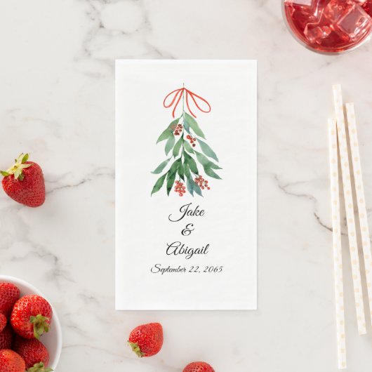 Serviette En Papier Gue en papier de Noël personnalisée (En situation)
