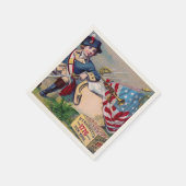 Serviette En Papier Guerre révolutionnaire drapeau de garçon patriotiq (Coin)