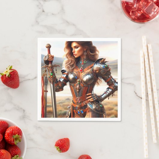 Serviette En Papier Guerrier (En situation)