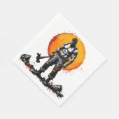 Serviette En Papier guerrier barbare médiéval imaginaire hummer force (Coin)