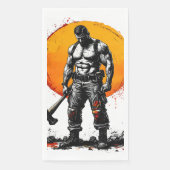 Serviette En Papier guerrier barbare médiéval imaginaire hummer force (Devant)